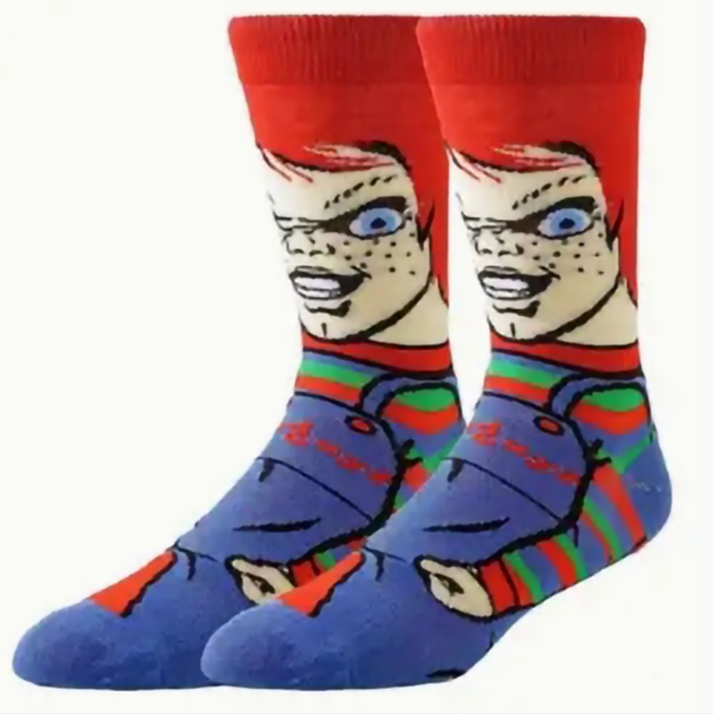Chucky Character Socks - Red and Blue 1pr